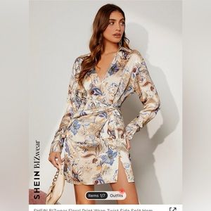 Floral nude dress